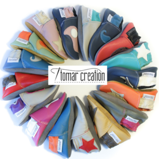 Chaussons en cuir souple