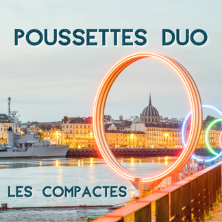 Poussette compacte en duo