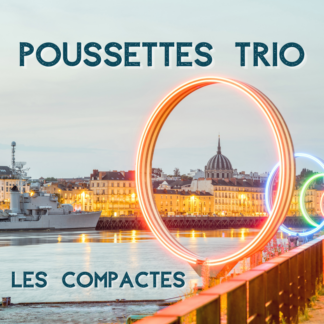 Poussette compacte en trio