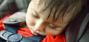 un enfant en déshydratation dans une voiture, danger !