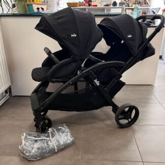 poussette double evalite en secondemain de'occasion dans un magasin d'articles pour bébé sur Nantes et Orvault
