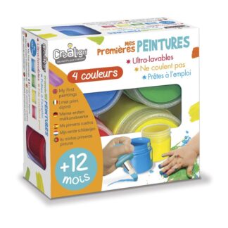 mes premières peintures avec les pinceaux ergonomiques ou les doigts sont disponibles chez Ali Bambin à Nantes et Orvault