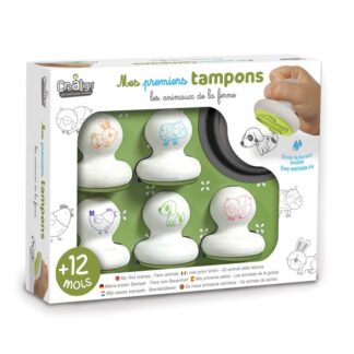 mes premiers tampons de chez Crealign' disponible chez Ali Bambin à Nantes dans le rayon jeux neufs.